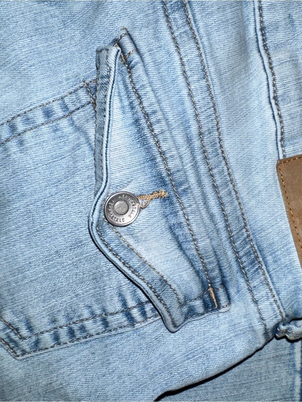 Aeropostale Light Blue low rise Flared Jeans Raw Hem (altered) 4 short - Picture 14 of 15